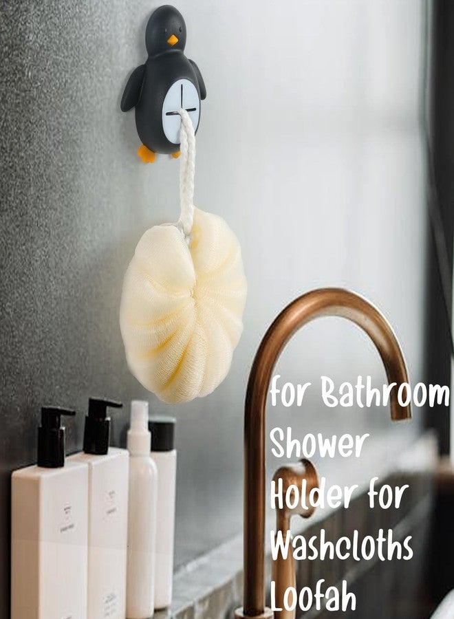 TRCENDE Winter Adorable Silicone Penguin Wall Mount Towel Holder, Funny Penguin Animal Hooking for Kitchen Bath, Wall Mounting Hand Hook, Adhesive Wall Mounted for Hanging Towel Bath Ball Rag XSX38 - Image 4